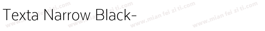 Texta Narrow Black字体转换